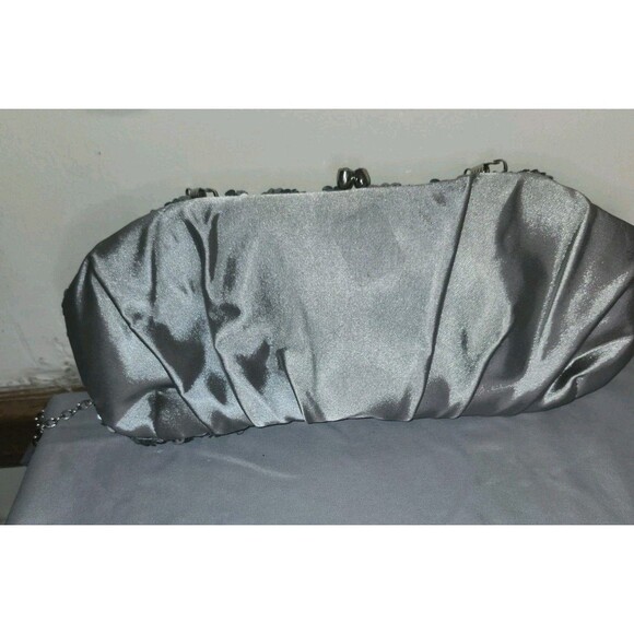 Vintage Silver Sparkly Purse Handmade in Hong Kong Sequins - Picture 2 of 8